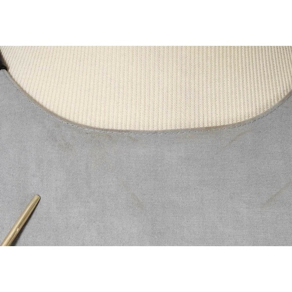 VALETTE Gray Linen with Black Leather Sheath Dress NWT - Picture 7 of 8